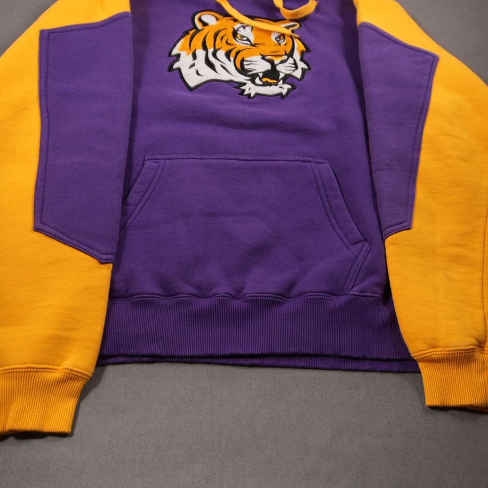 LSU Tigers Embroidered Raglan Colosseum Men Hoodie XL Retro Football Sport - Picture 12 of 16